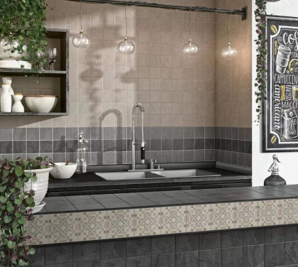 Плитка настенная 1298Н Дегре бежевый,полотно 29,8*39,8*7 из 12 частей 9,8*9,8*7(8шт/0,922м2)  , м2