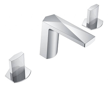 Смеситель врезной на 3отв. VENTURO черный-хром, ручка TOUCH Смеситель врезной на 3отв. VENTURO черный-хром, ручка TOUCH