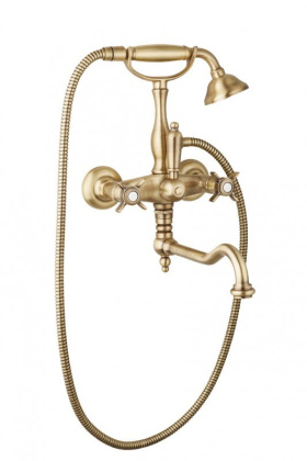 LORD-VDF-01-Bi Смеситель для ванны с поворотным изливом, с ручным душем, Хром, ручка ручного душа белая LORD-VDF-01-Bi Смеситель для ванны с поворотным изливом, с ручным душем, Хром, ручка ручного душа белая