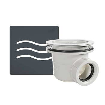 Сифон для душевых поддонов RGW S-010-1 Волна графит 90 мм, RGW 502411101-02