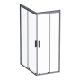 W90G-404-120280-BT Gem Twin Slide 120x80. Душевое ограждение,120x80, профиль Черный мат., стекло про