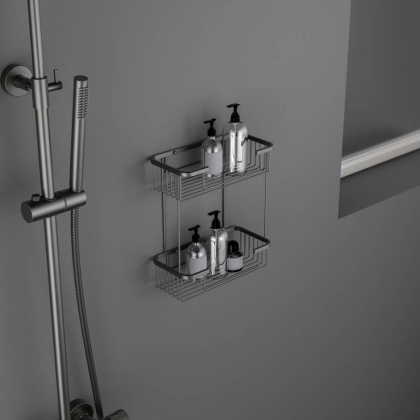 Полка двойная Timo Saona 13083/18 черное золото