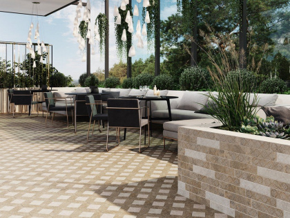 Плитка настенная 1325 Брюссель из 12 частей бежевый светлый матовый 9.8*9.8*7 (96шт\0.92м2), м2