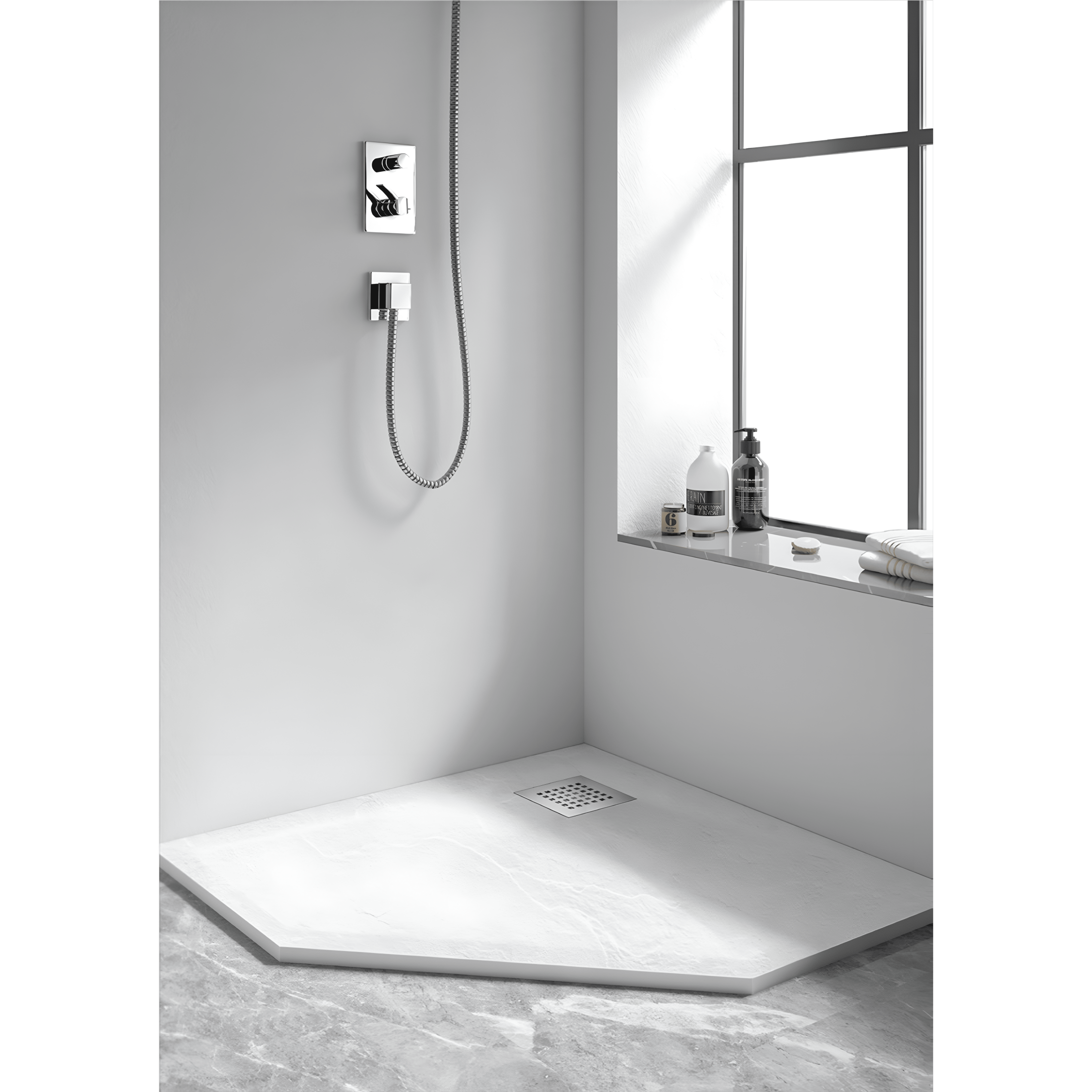 Душевой поддон трапеция STONE TRAY-W