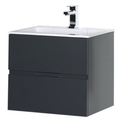 Тумба с раковиной Aquanet Алвита 60 серый антрацит