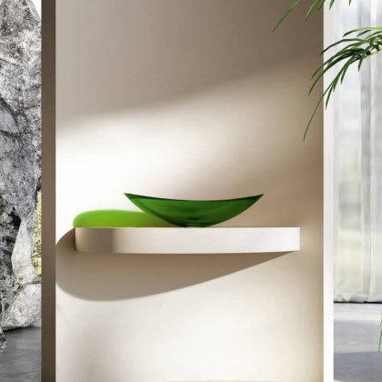 Раковина накладная прозрачная ABBER Kristall AT2808Emerald зеленая Раковина накладная прозрачная ABBER Kristall AT2808Emerald зеленая