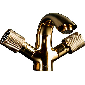 Смеситель для умывальника ROYAL CRYSTAL Black, золото_Комплект Смеситель для умывальника ROYAL CRYSTAL Black, золото_Комплект