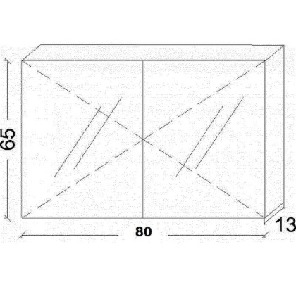 Зеркальный шкаф Vallessi 80 зебрано с подстветкой 547-Z Boheme
