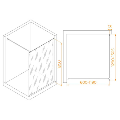 Душевая перегородка RGW WA-010G, RGW 351001013-16