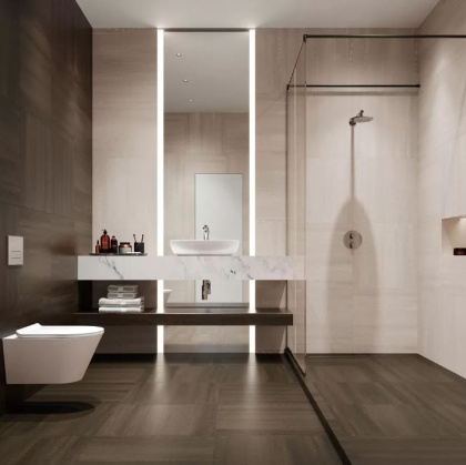 Плинтус Про Дабл коричневый обрезной 60x9,5x0,9