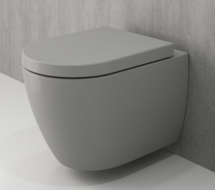 Чаша унитаза подвесного Bocchi Venezia 1295-006-0129 серая Чаша унитаза подвесного Bocchi Venezia 1295-006-0129 серая