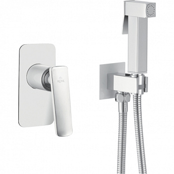 Гигиенический душ со смесителем Rose R1605F, белый/хром