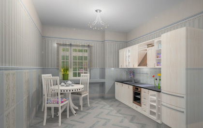 Плитка настенная 7192 Кантри Шик серый панель 20*50*8 (12шт/1,2м2), м2