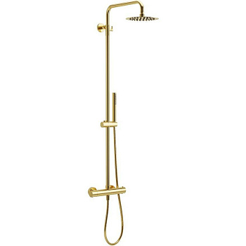 Термостатическая душевая система наружного монтажа EXCELLENT Rain Termo Round ARAC.SY.107GL (золото)