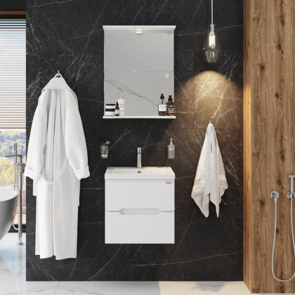 Тумба Onika Айленд 50 подвесная, белая (ум. Como 50/Фостер 50)