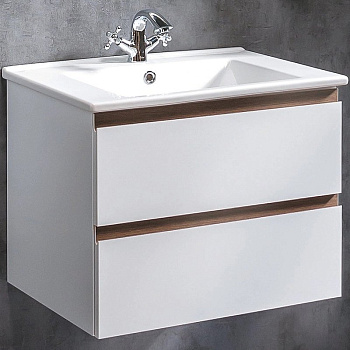 Тумба CAPOLDA 65 белая + ручка дерево 849-065-WW Boheme