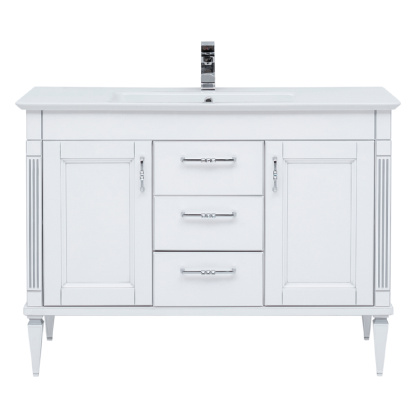 Комплект мебели для ванной Aquanet Селена 120 белый/серебро