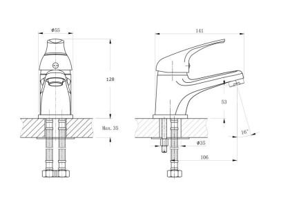 Смеситель для умывальника RUSH Corsica (CO4240-11) Смеситель для умывальника RUSH Corsica (CO4240-11)