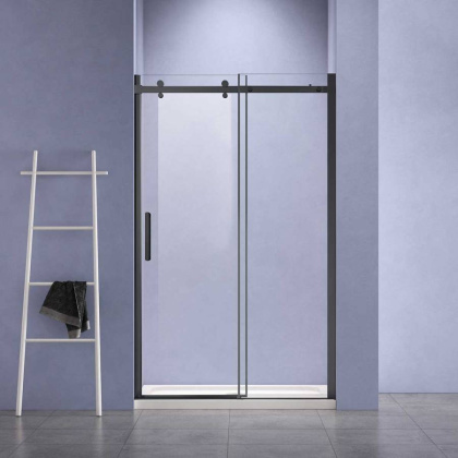 Душевая дверь Como-N VDS-4CN150CLB, 1500, черный, стекло прозрачное