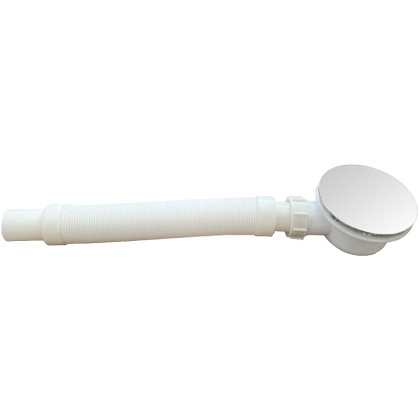 Сифон с крышкой для поддонов из камня VST-2SQ c гидрозатвором, белый