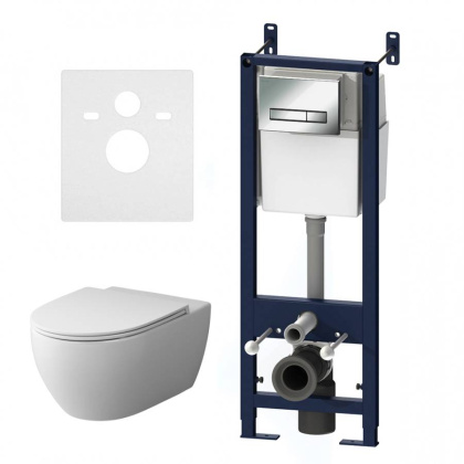 IS30251.111700 Инсталляция с клавишей Start S Хром глянец. с подвесным унитазом Awe FlashClean с сид м/лифт