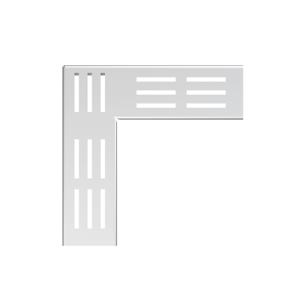 Решетка для дренажного углового желоба 75 мм, нержавеющая сталь