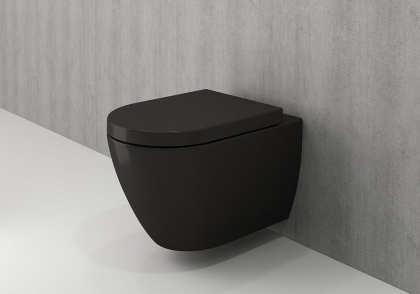 Сиденье с крышкой (soft close) Taormina/Jet Flush,дюропласт, черный матовый, A0302-004 (аналог A0300-004 (A0301-004)