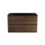 База под раковину Luka 800 подвесная, 2 выкатных ящика soft-close, С.Oak
