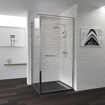 Душевой уголок RGW PA-48, 04084860-11, 60 х 100 x 185 см, дверь распашная, стекло прозрачное, хром, с полотенцедержателем