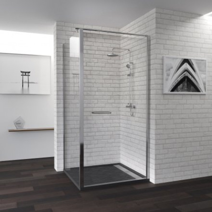 Душевой уголок RGW PA-48, 04084860-11, 60 х 100 x 185 см, дверь распашная, стекло прозрачное, хром, с полотенцедержателем