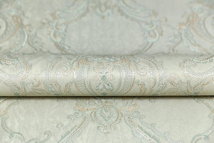 Обои виниловые Ориент мотив, зелёный, KM7705