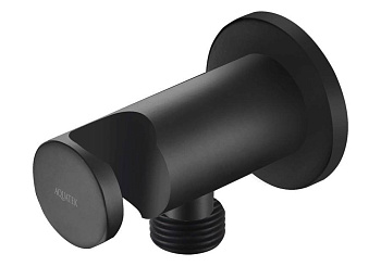 Шланговое подсоединение с держателем душа AQUATEK, матовый черный AQ2455MB 