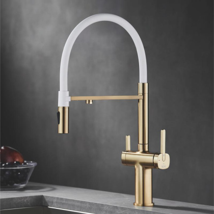 Смеситель для кухни с гибким изливом ROSE R358 R358G