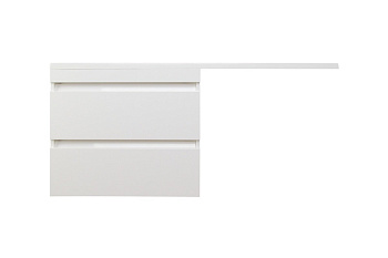 Тумба с раковиной подвесная Style Line Даллас 130 L Люкс PLUS, белая, шт