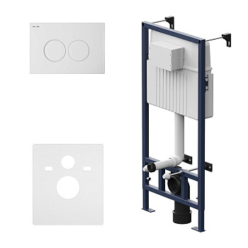 I012707.0101 ProC Инсталляция для подвесного унитаза с клавишей ProC L пластик, Белый глянец.евый