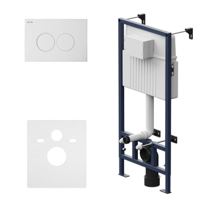 I012707.0101 ProC Инсталляция для подвесного унитаза с клавишей ProC L пластик, Белый глянец.евый