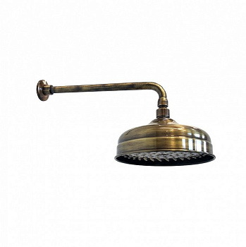 Душевая лейка MUSE "тропический дождь" с кронштейном, потертая бронза