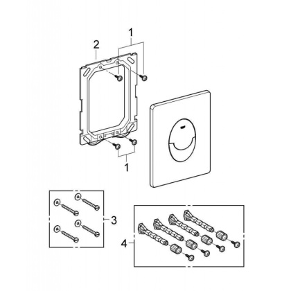 Кнопка для инсталляции для унитаза Grohe Skate хром (38505000)