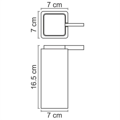 Дозатор для жидкого мыла Oder, 7х16,5х11,4 см, белый, K-9699