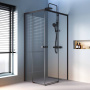 W94G-403-10080-BТ Душевое ограждение X-Joy Square Slide 100х80, Черный, прозрачное W94G-403-10080-BТ Душевое ограждение X-Joy Square Slide 100х80, Черный, прозрачное