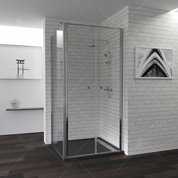 Душевой уголок RGW PA-37, 04083788-11, 80 х 80 x 185 см, дверь распашная, стекло прозрачное, хром