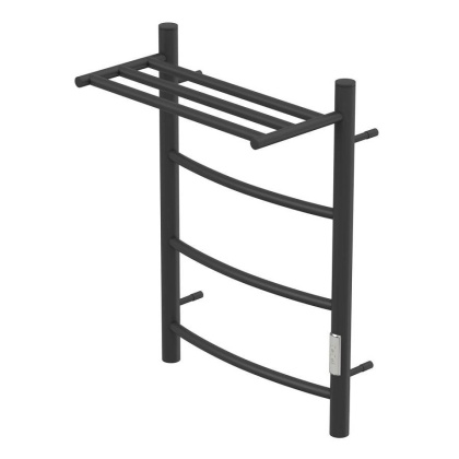 Полотенцесушитель электрический Point Афина PN04846PB П3 400x600 с полкой, диммер справа, черный Полотенцесушитель электрический Point Афина PN04846PB П3 400x600 с полкой, диммер справа, черный