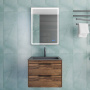 База под раковину Chiara 2D 600 подвесная, 2 выкатных ящика soft-close, C.Oak