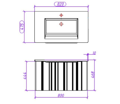 Luna Тумба под раковину(Bocchi Milano) Ivory 80, 17-IV80B