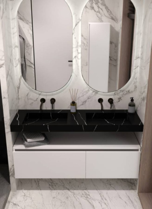 Столешница моноблок FLAT NERO MARQUINA (1410*452*80) Столешница моноблок FLAT NERO MARQUINA (1410*452*80)