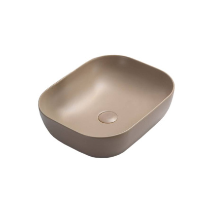 Раковина керамическая Vincea VBS-101MC, 505*405*140, накладная, цвет капучино матовый Раковина керамическая Vincea VBS-101MC, 505*405*140, накладная, цвет капучино матовый