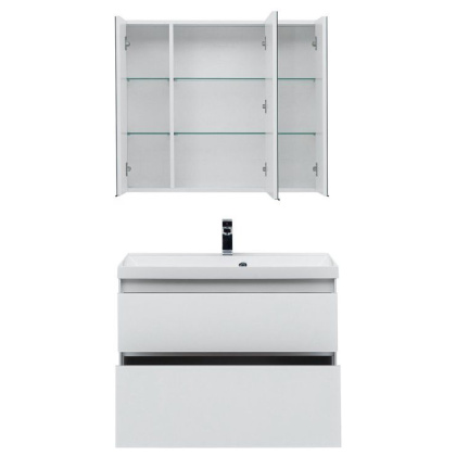 Мебель для ванной Aquanet Гласс 90 белый