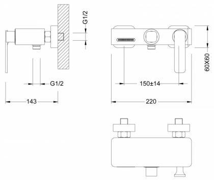 Смеситель Timo Torne 4314/02Y антик для ванны с душем