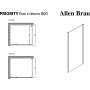 Боковая стенка Allen Brau Priority 80 3.31014.BA серебро браш Боковая стенка Allen Brau Priority 80 3.31014.BA серебро браш