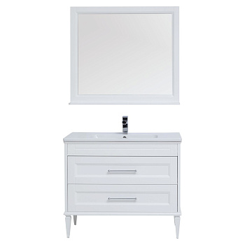 Комплект мебели для ванной Aquanet Бостон М 100 белый матовый